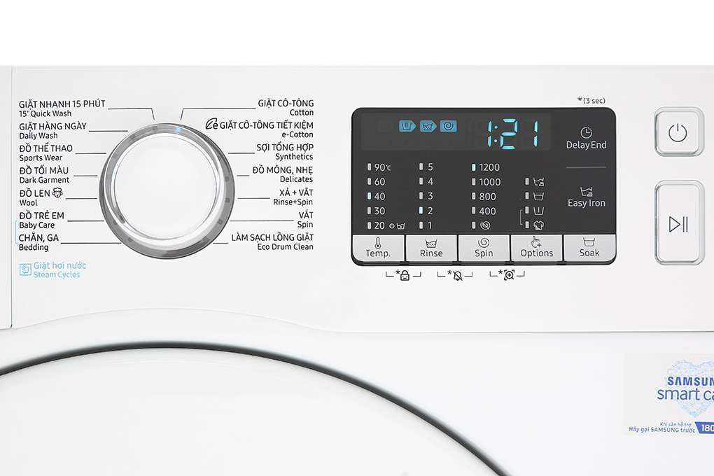 Máy giặt Samsung Inverter 8 kg WW80J52G0KW/SV