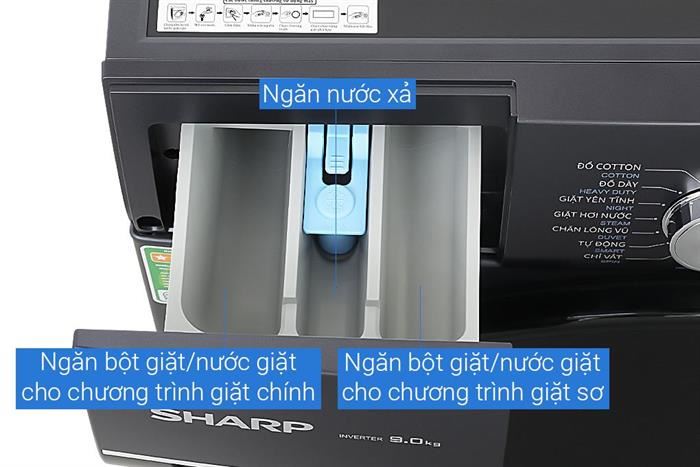 Máy giặt Sharp Inverter 9 kg ES-FM90CB-SB ( FM90CB)