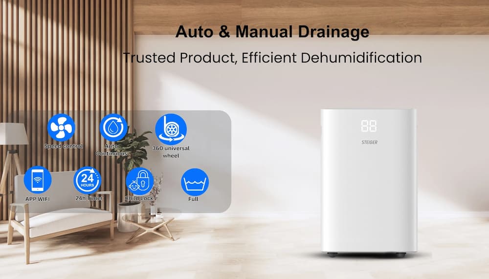 Máy hút ẩm Steiger STG - 836DW