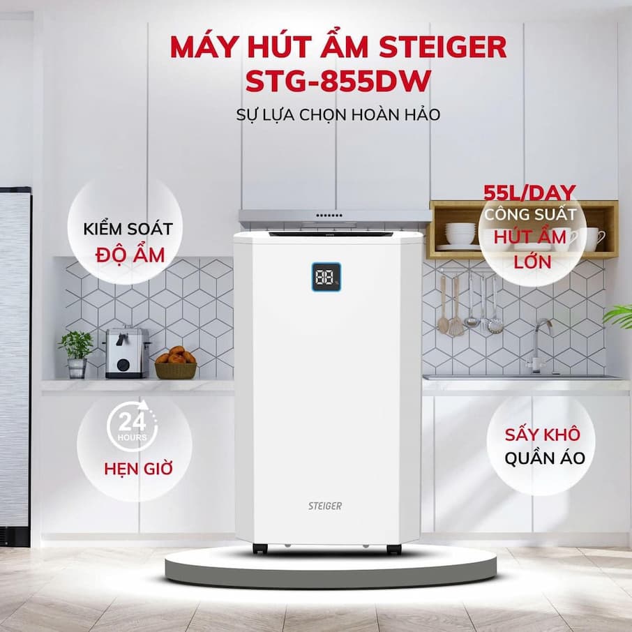 Máy hút ẩm Steiger STG-855DW