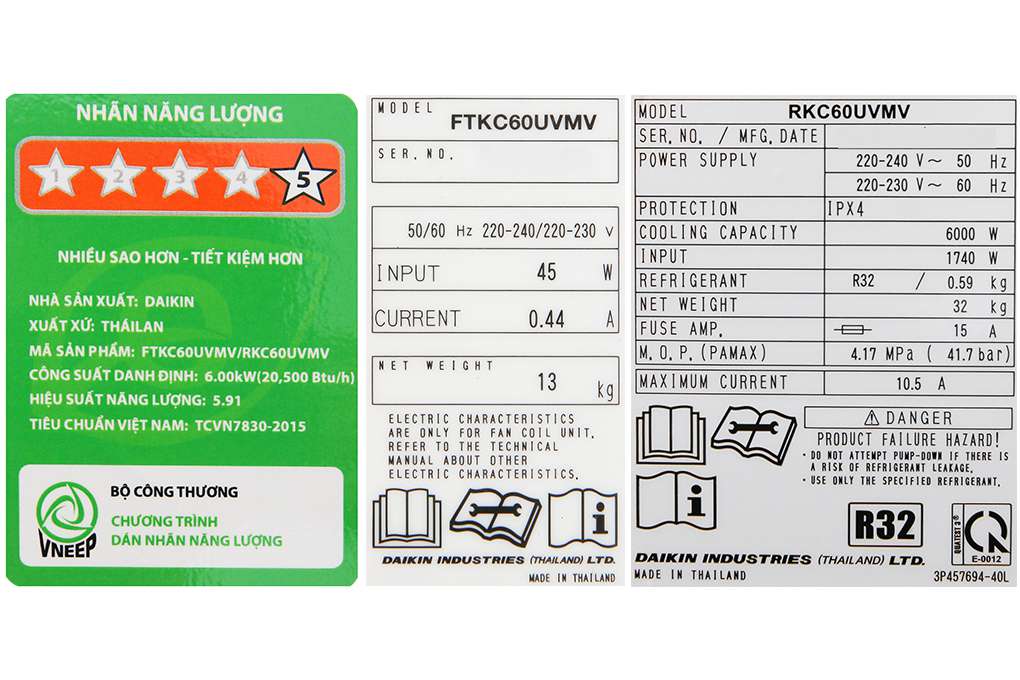 Điều hòa Daikin Inverter 2.5 HP FTKC60UVMV