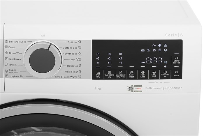 Máy sấy bơm nhiệt Bosch 9 kg WQG24570SG