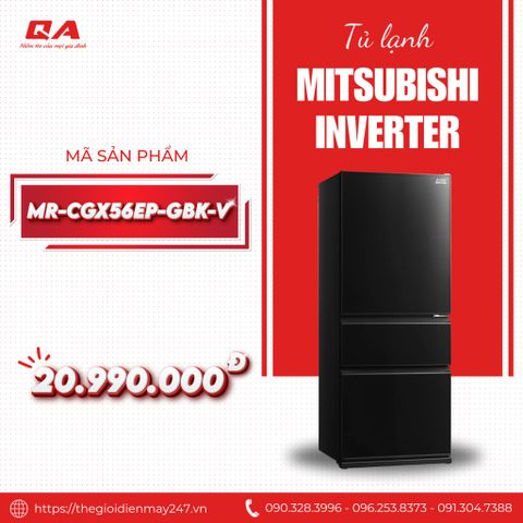 Tủ lạnh Mitsubishi Electric Inverter 450 lít MR-CGX56EP-GBK-V Đen