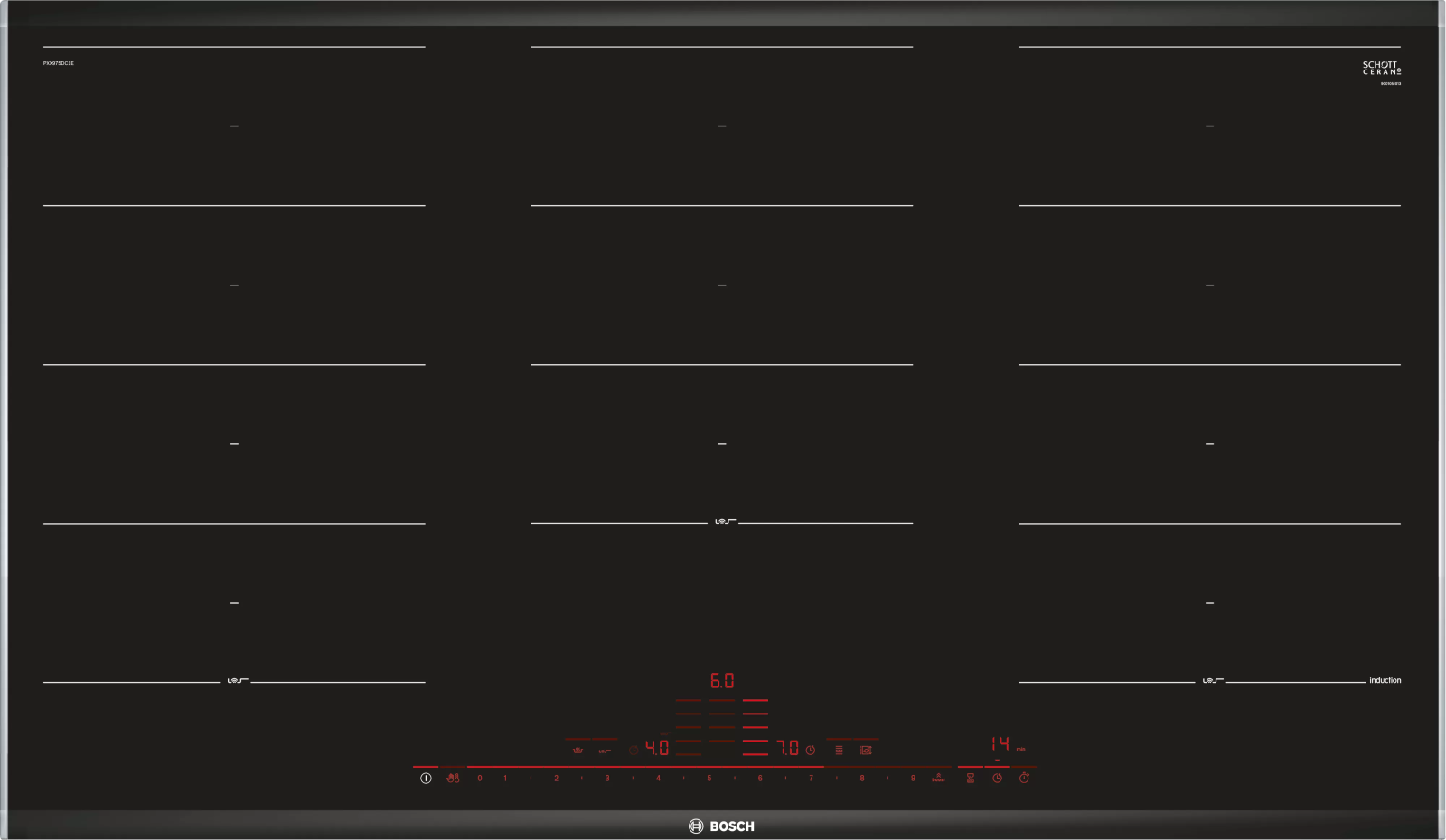 Bếp từ 5 bếp Bosch PXX975DC1E