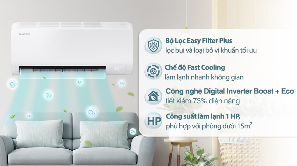 Máy lạnh Samsung Inverter 1 HP AR10DYHZAWKNSV