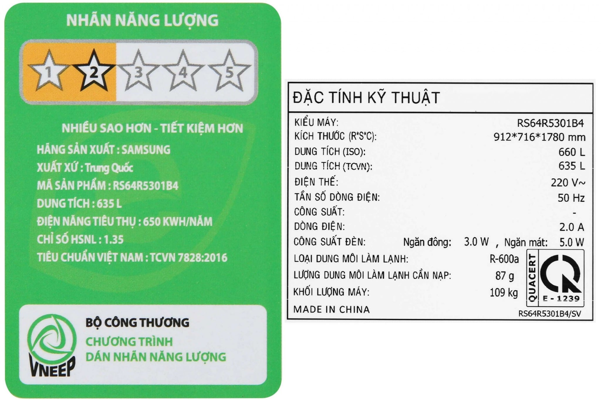Tủ lạnh Samsung Inverter 617 lít RS64R5301B4/SV