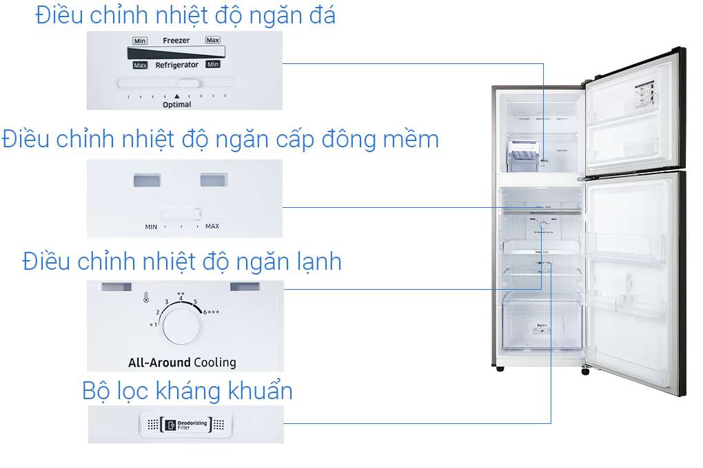 Tủ lạnh Samsung Inverter 236 lít RT22M4032BY/SV