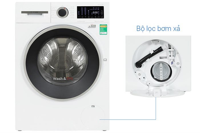 Máy giặt sấy Bosch 10 kg - sấy 6 kg WNA254U0SG