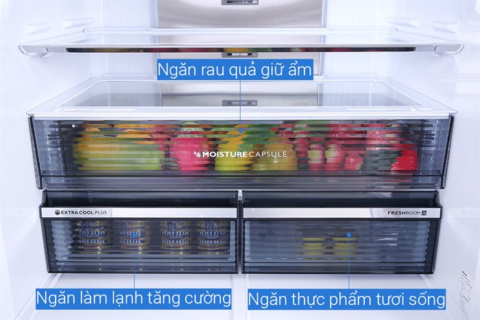 Tủ lạnh Sharp Inverter 525 lít Multi Door SJ-FXP600VG-BK ( FXP600VG)