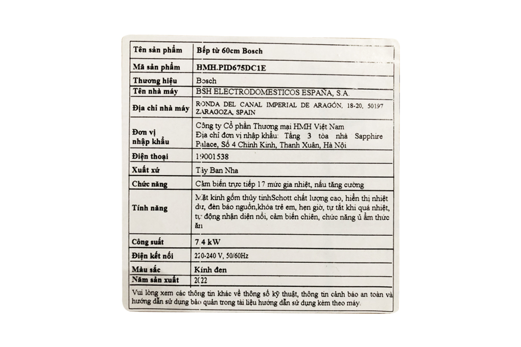 Bếp từ ba vùng nấu lắp âm Bosch HMH.PID675DC1E