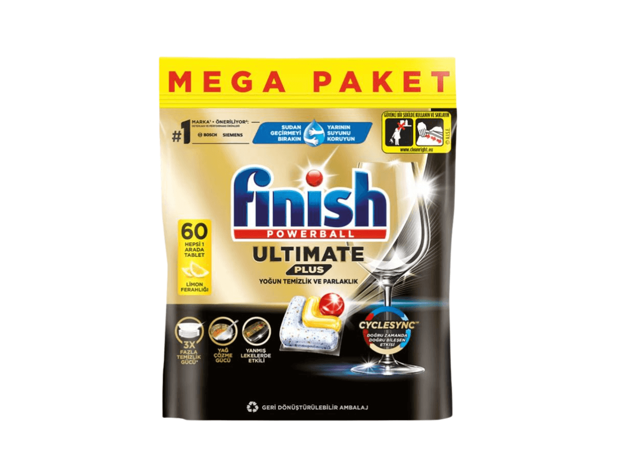 Viên rửa Finish Ultimate Plus túi 60 viên