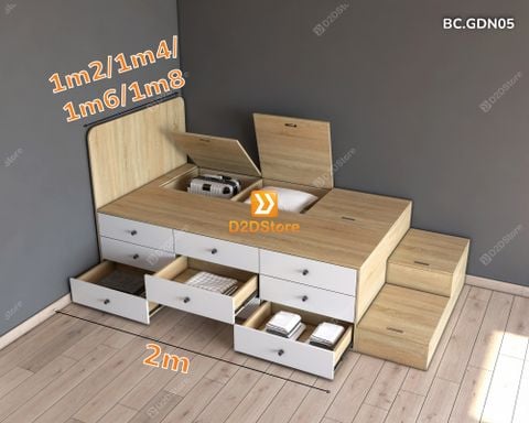 Giường đa năng thông minh nhiều kích thước mã BC.GDN05