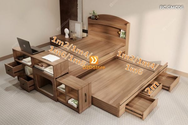 Giường kéo 2 tầng thông minh nhiều kích thước mã BC.GMC06