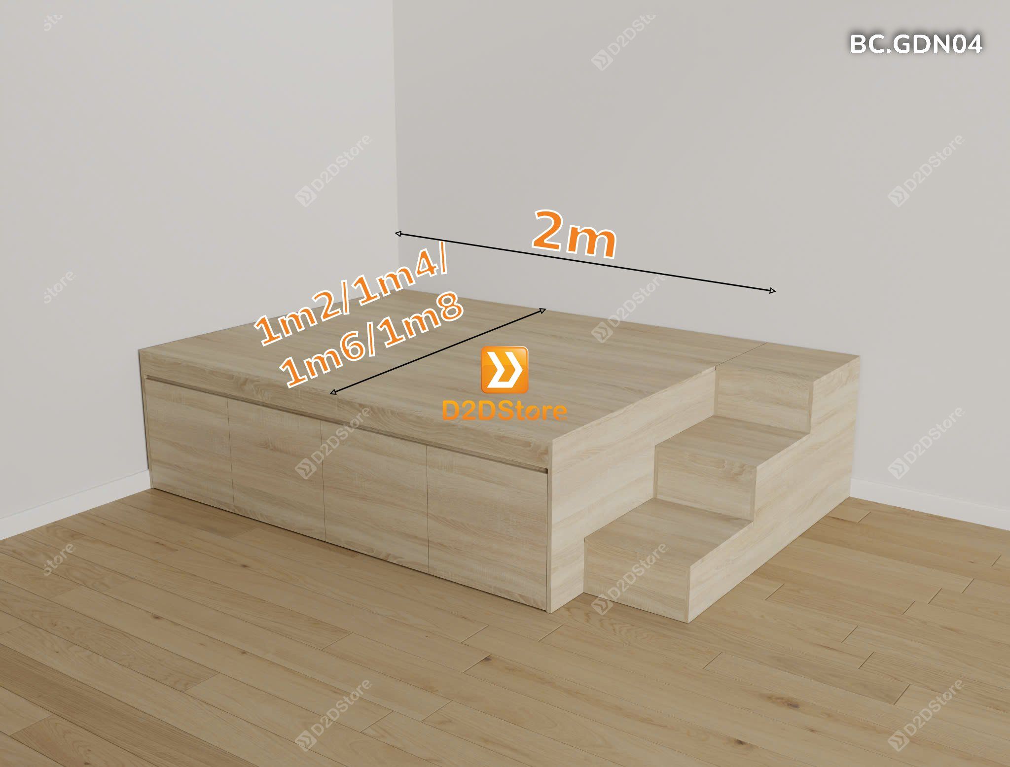  Giường thông minh kết hợp tủ kéo mã BC.GDN04 