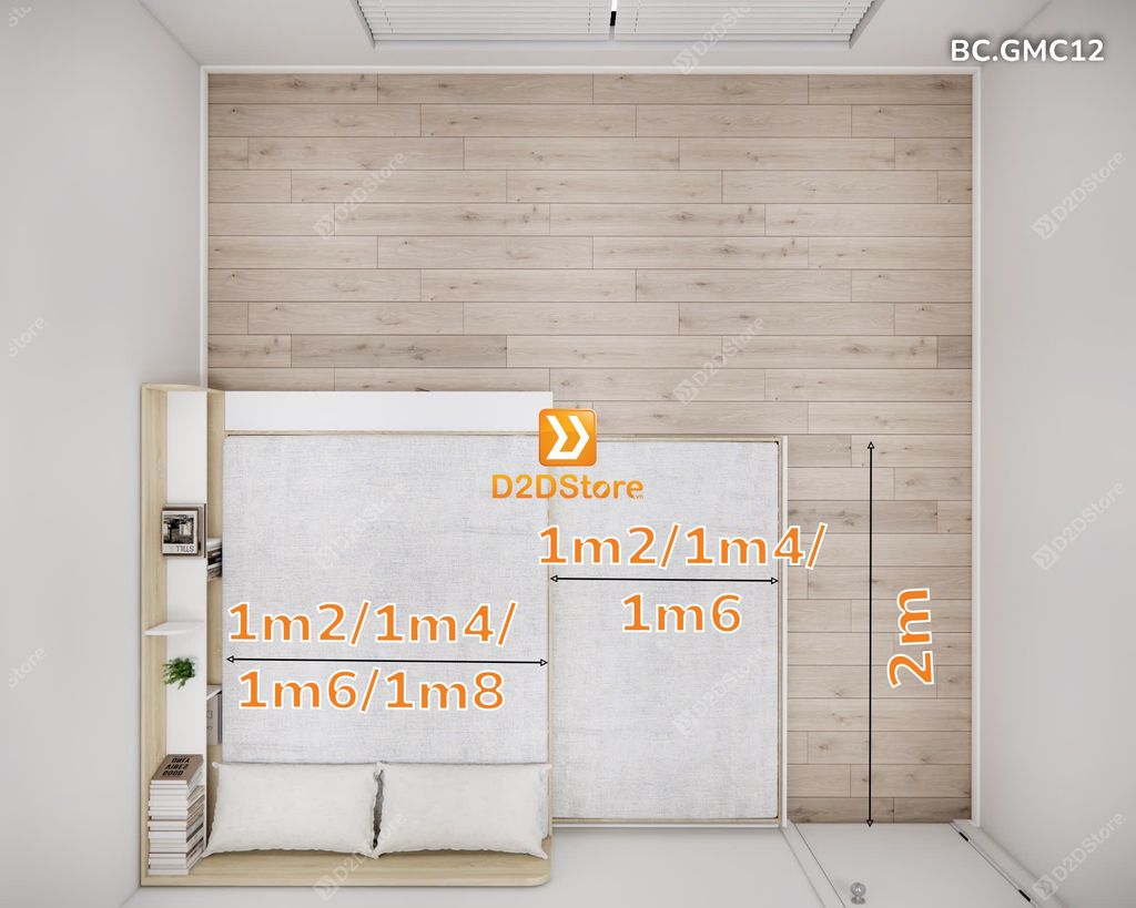 Giường kéo 2 tầng nhiều kích thước mã BC.GMC12