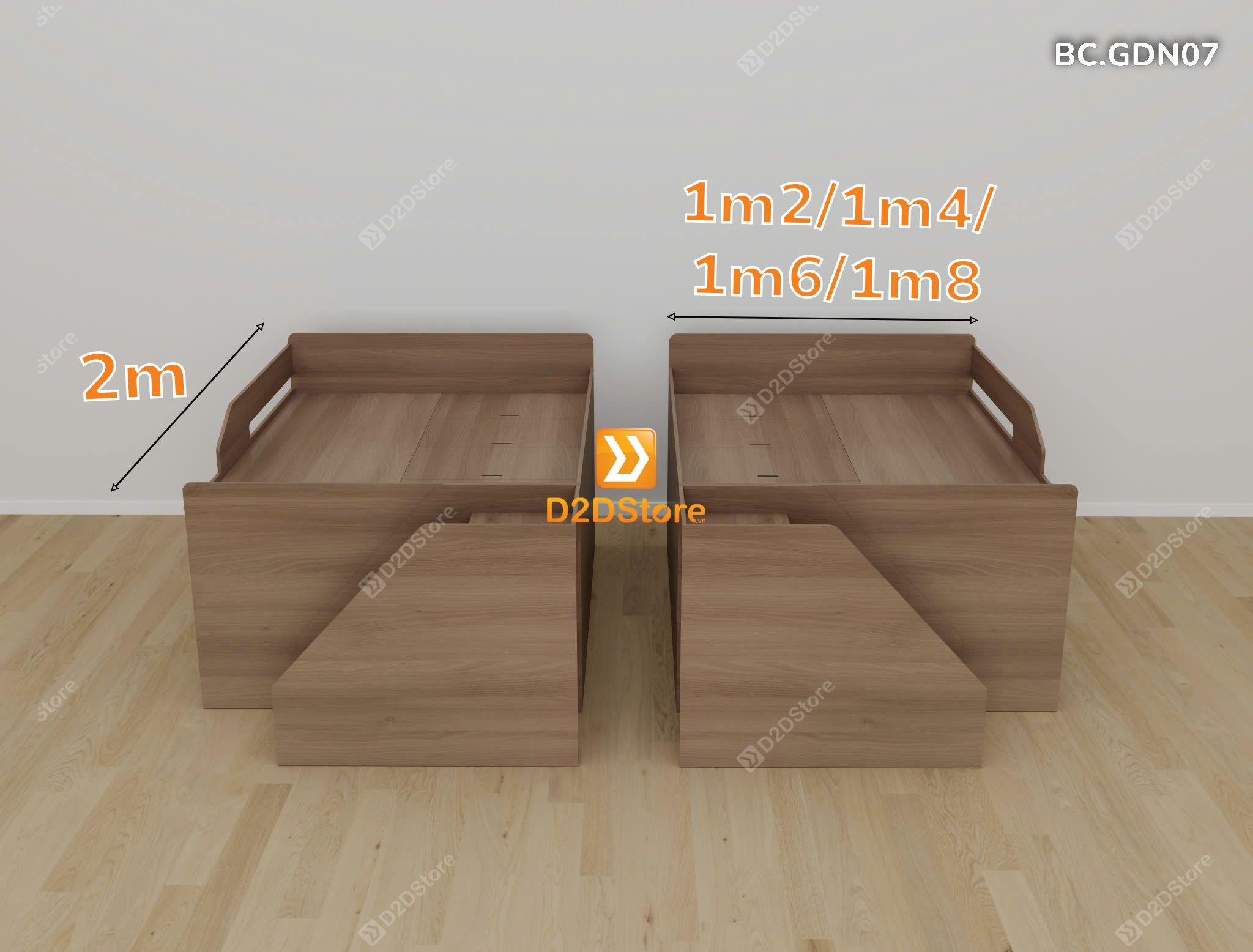  Giường đa năng thông minh nhiều kích thước mã BC.GDN07 