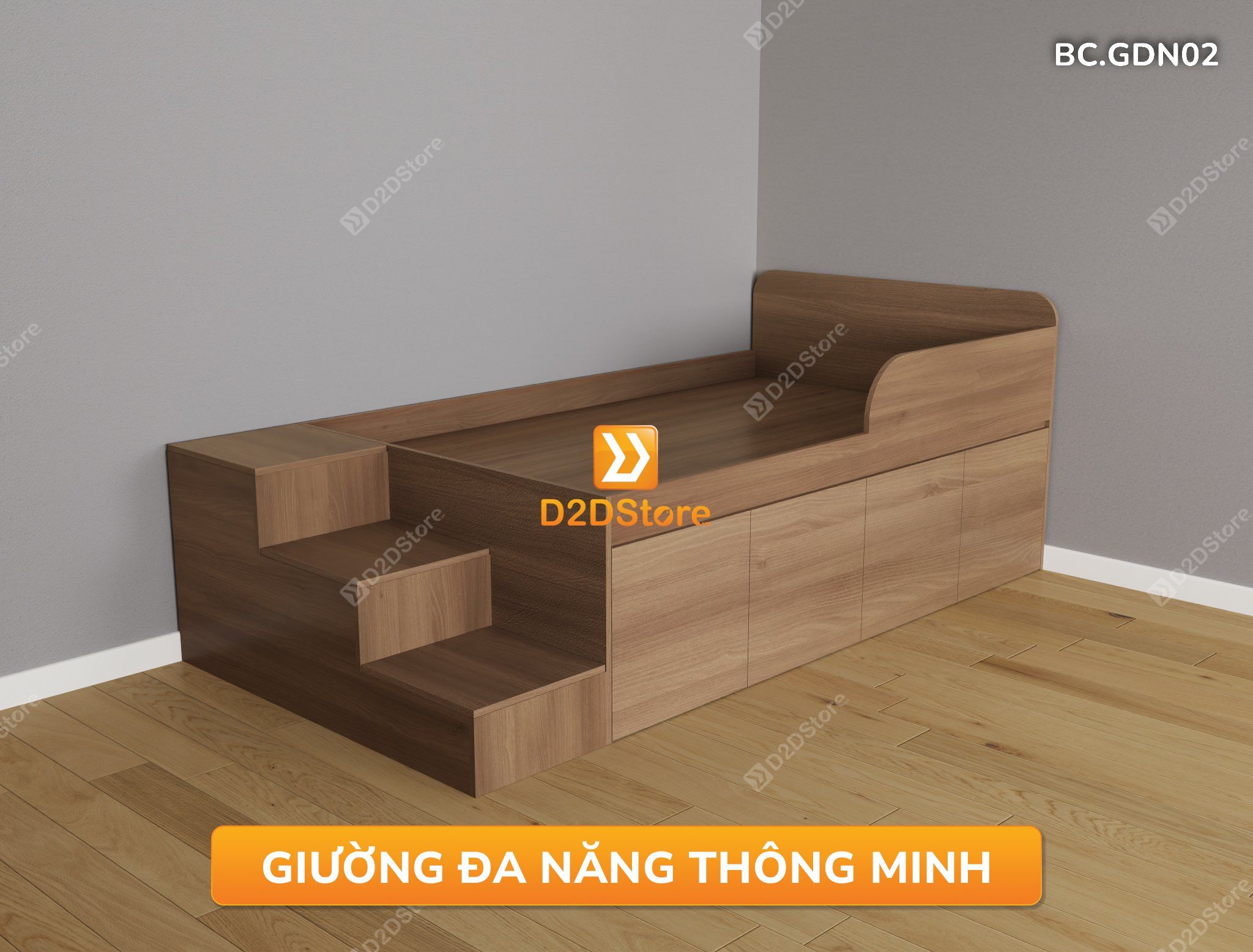  Giường thông minh kết hợp tủ kéo mã BC.GDN02 