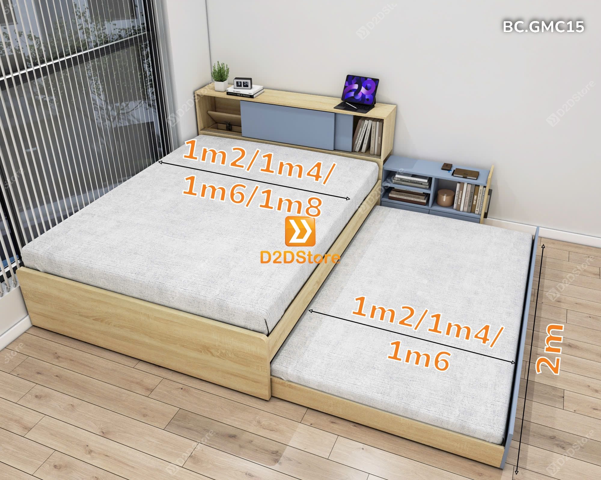 Giường mẹ bồng con thông minh nhiều kích thước mã BC.GMC15