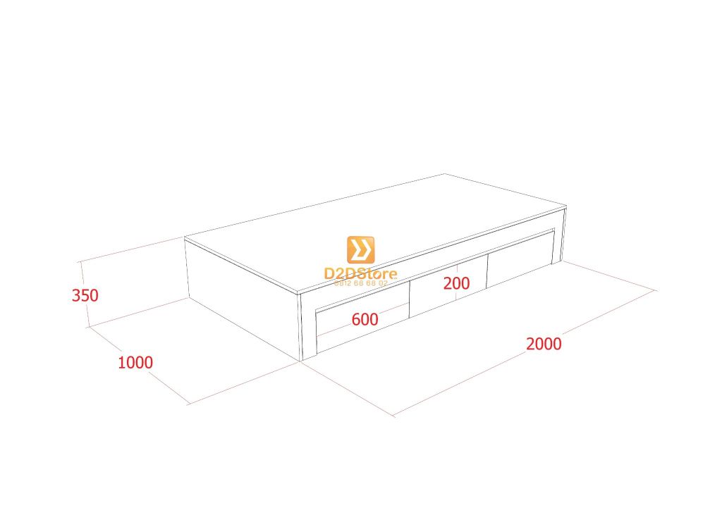 Giường ngủ dạng bục đa năng GN.GS02-1000