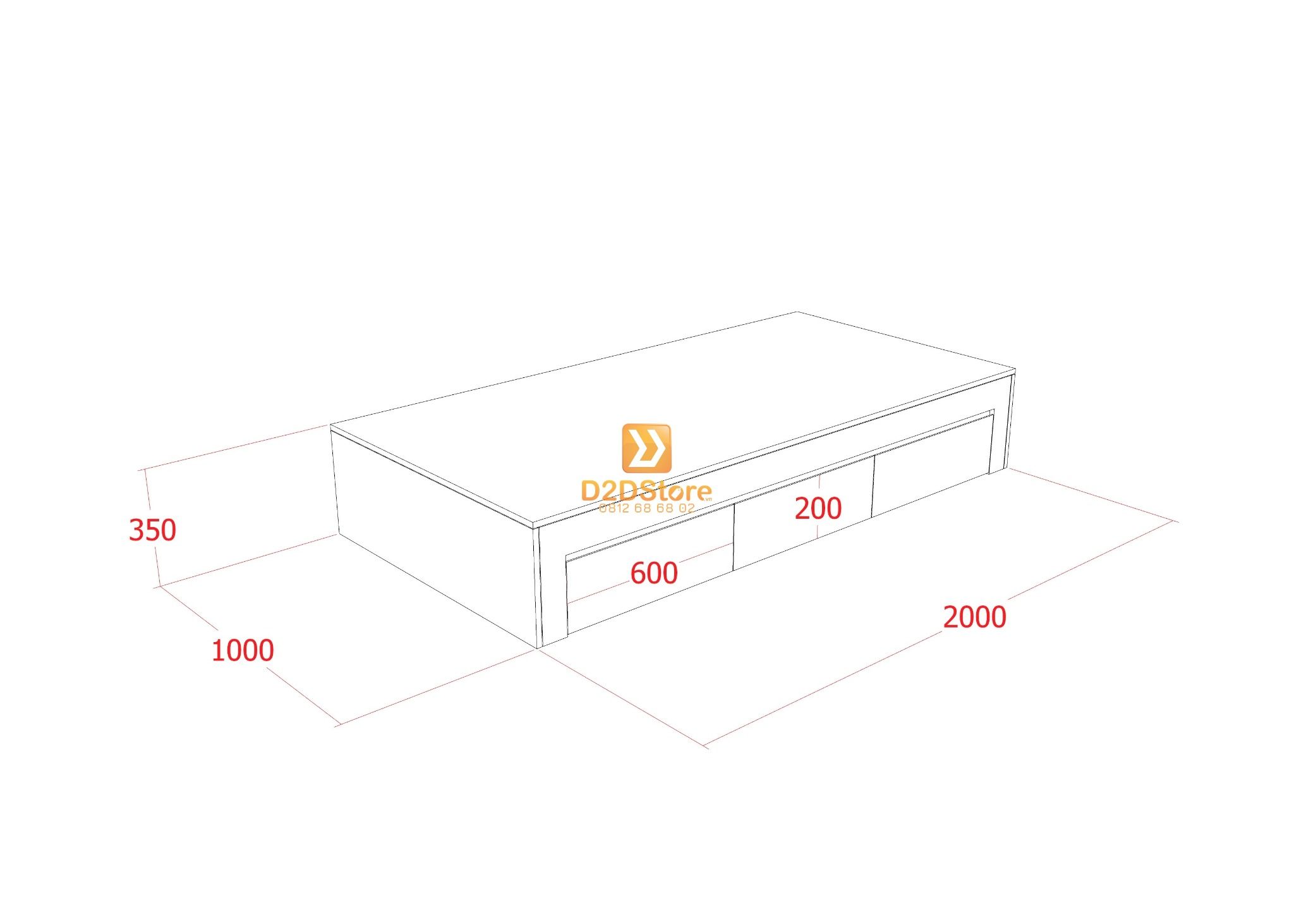  Giường ngủ dạng bục đa năng GN.GS02-1000 