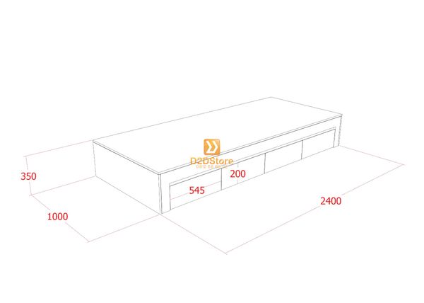 Giường ngủ dạng bục đa năng GN.GS02-1000