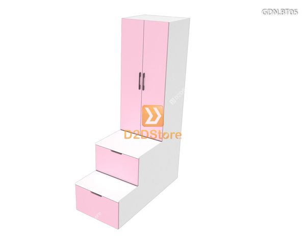 Giường ngủ kết hợp bàn học tủ áo GDN.BT05