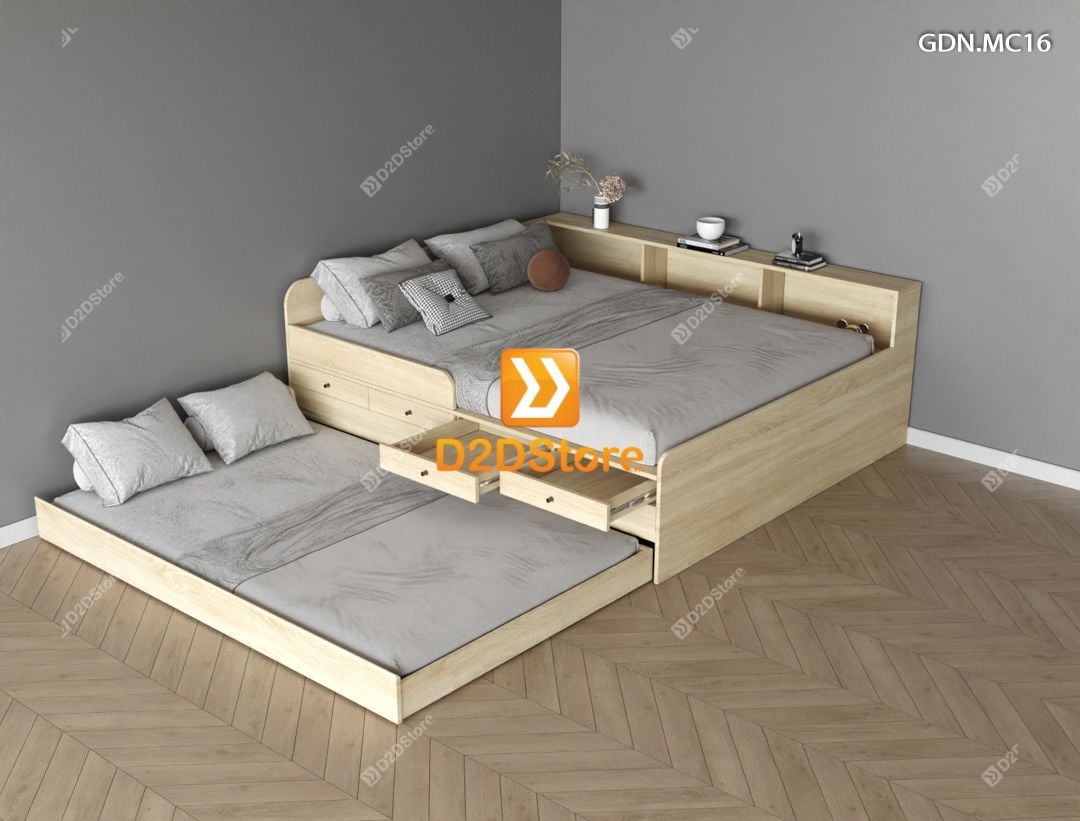  Giường kéo 2 tầng mẹ bồng con GDN.MC16 