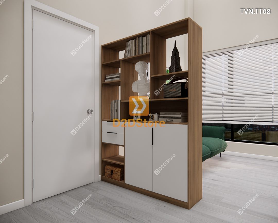  Kệ tủ vách ngăn trang trí TVN.TT08 