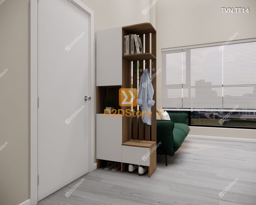 Kệ tủ vách ngăn trang trí TVN.TT14