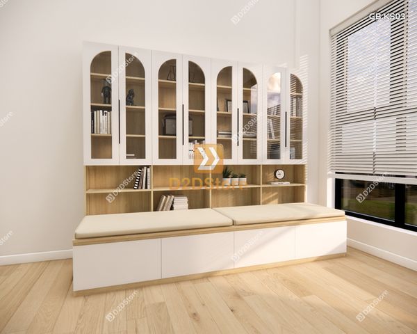 Ghế Bench kết hợp tủ kệ sách GB.KS03