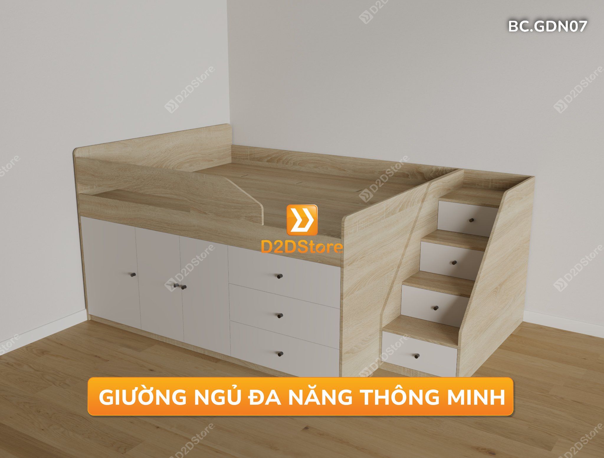  Giường đa năng thông minh nhiều kích thước mã BC.GDN07 