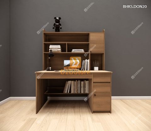 Bàn học đơn cho bé có kệ sách BHKS.DON20