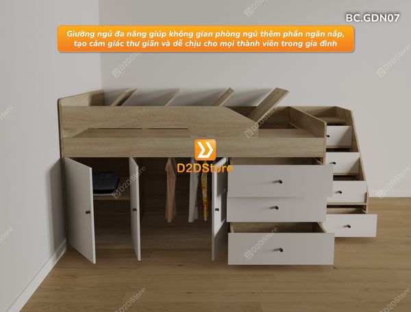 Giường đa năng thông minh nhiều kích thước mã BC.GDN07