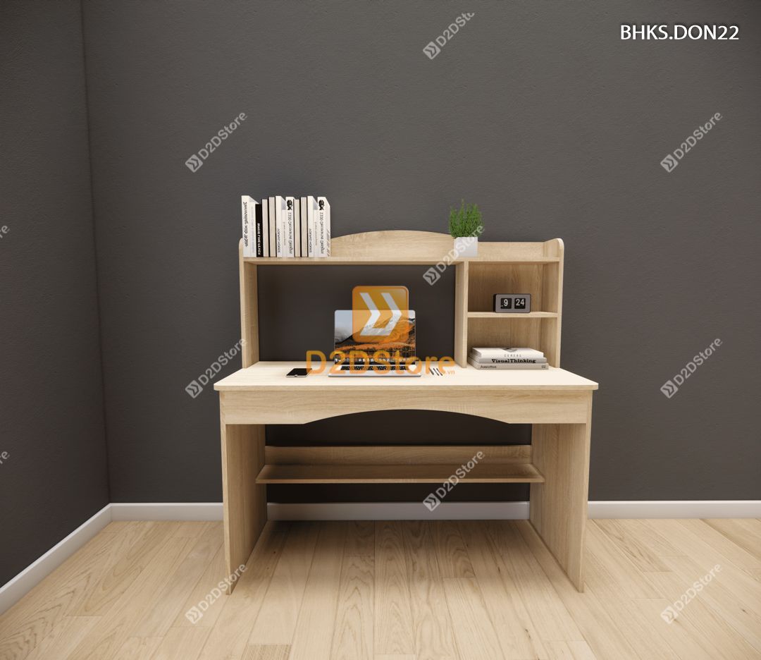  Bàn học đơn cho bé có kệ sách BHKS.DON22 