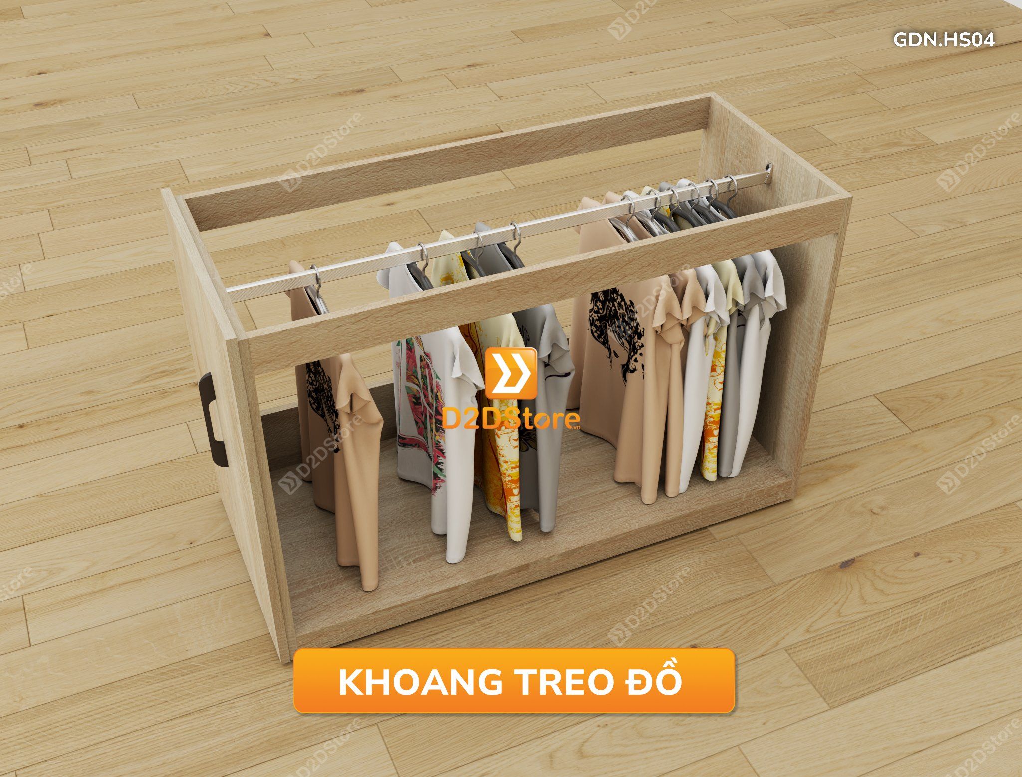  Giường đa năng thông minh kết hợp tủ kéo và bàn, cao 820mm, mã GDN.HS04 
