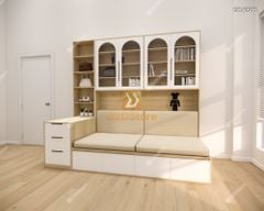 Ghế Bench kết hợp tủ kệ sách GB.KS05