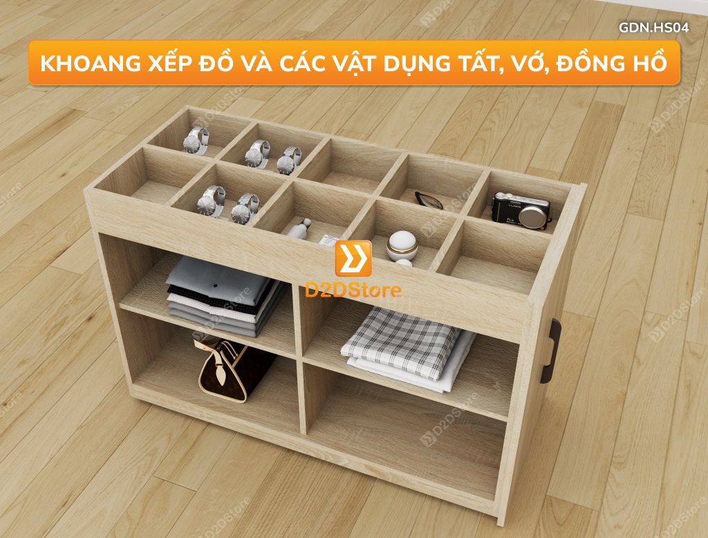 Giường đa năng thông minh kết hợp tủ kéo và bàn, cao 820mm, mã GDN.HS04