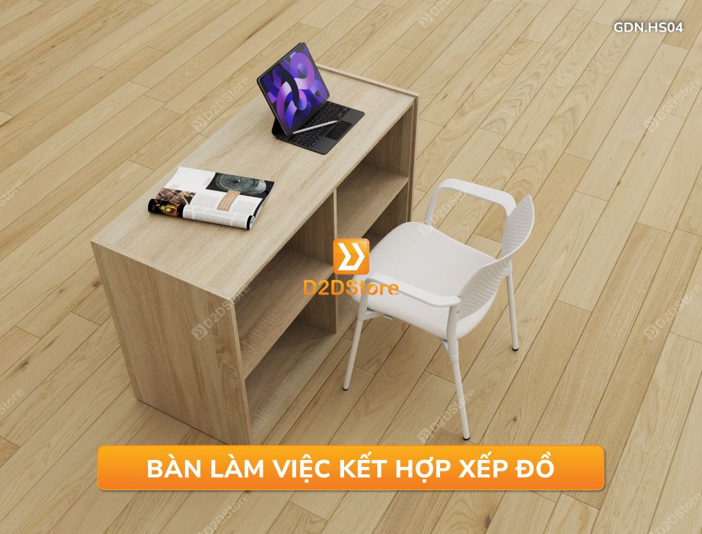 Giường đa năng thông minh kết hợp tủ kéo và bàn, cao 820mm, mã GDN.HS04