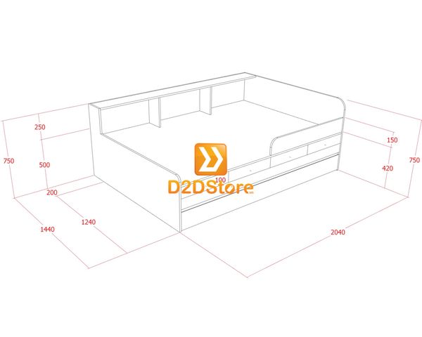 Giường kéo 2 tầng mẹ bồng con GDN.MC16