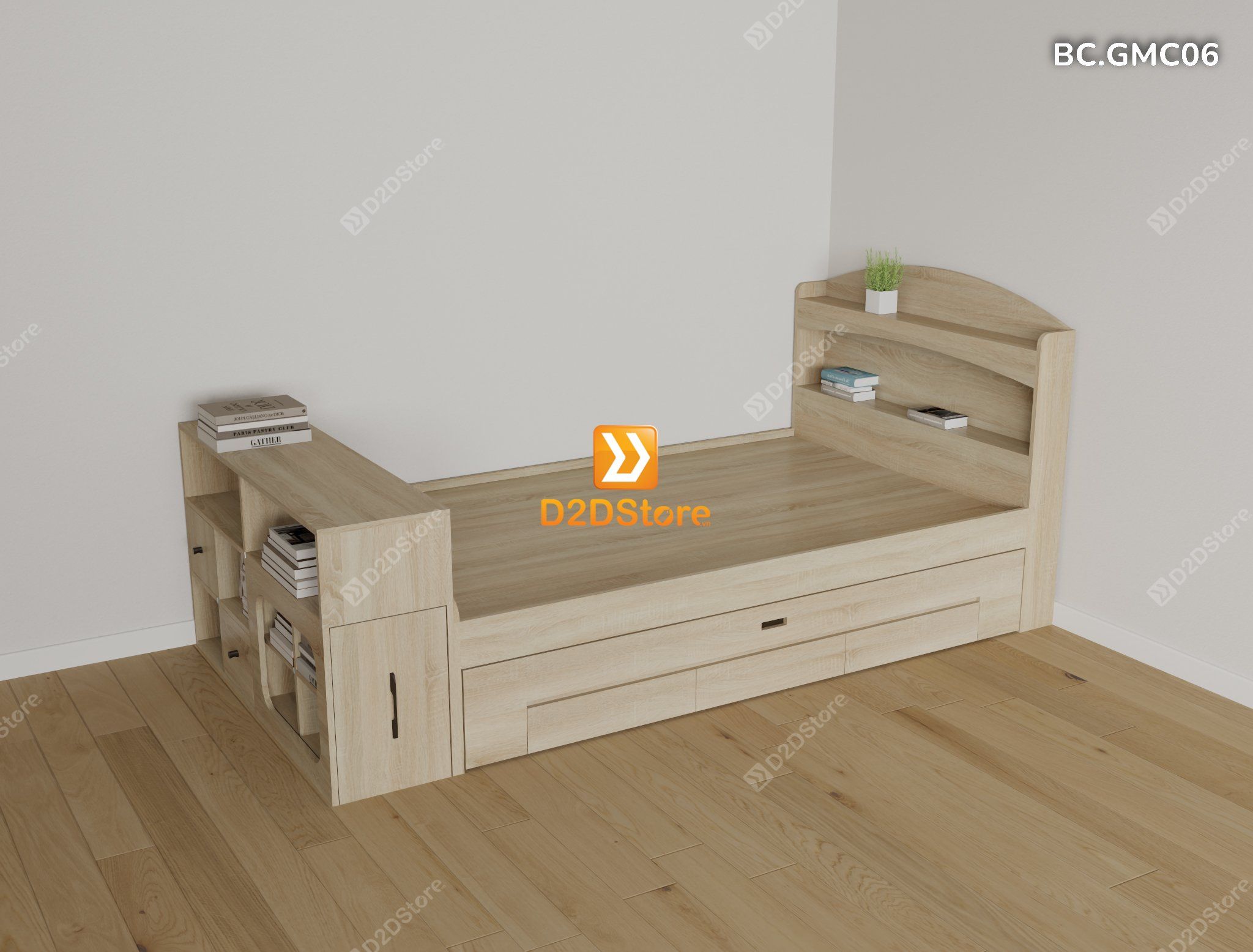  Giường kéo 2 tầng thông minh nhiều kích thước mã BC.GMC06 