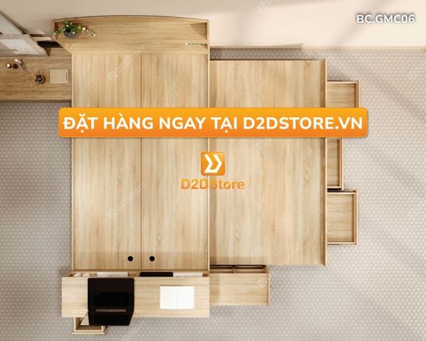 Giường kéo 2 tầng thông minh nhiều kích thước mã BC.GMC06
