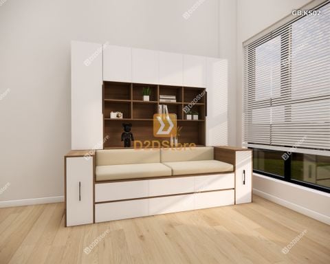 Ghế Bench kết hợp tủ kệ sách GB.KS02