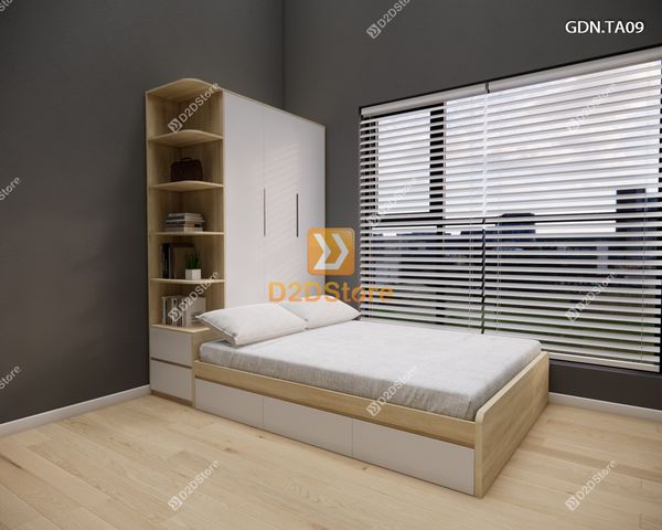 Giường ngủ kết hợp tủ áo GDN.TA09