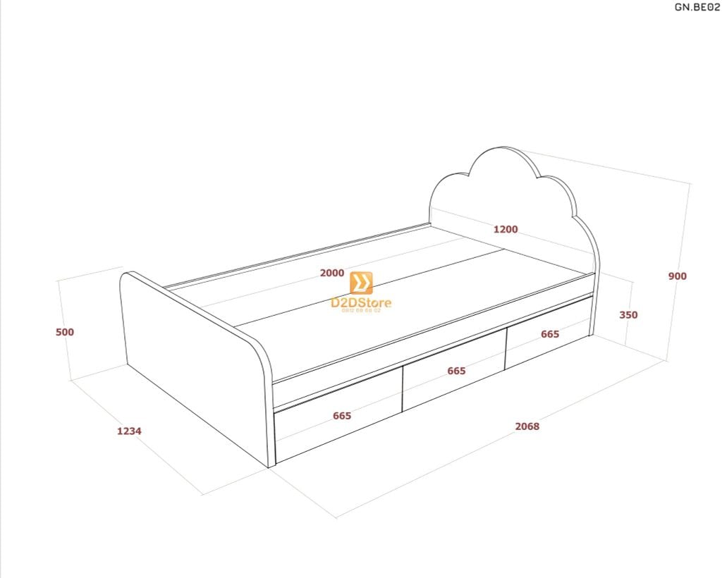Giường ngủ cho bé GN.BE02