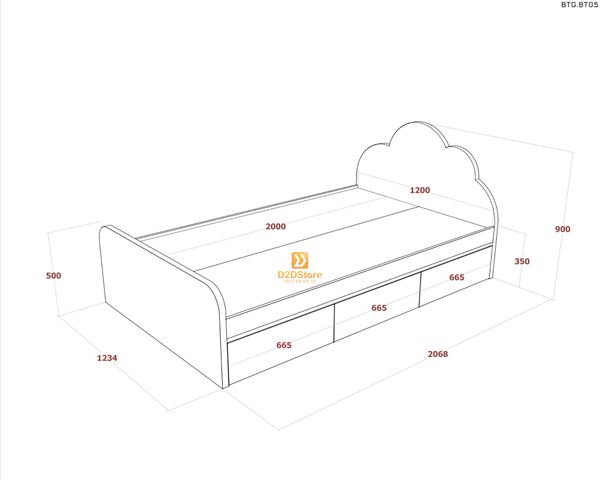 Bộ giường tủ phòng ngủ bé trai BTG.BT02