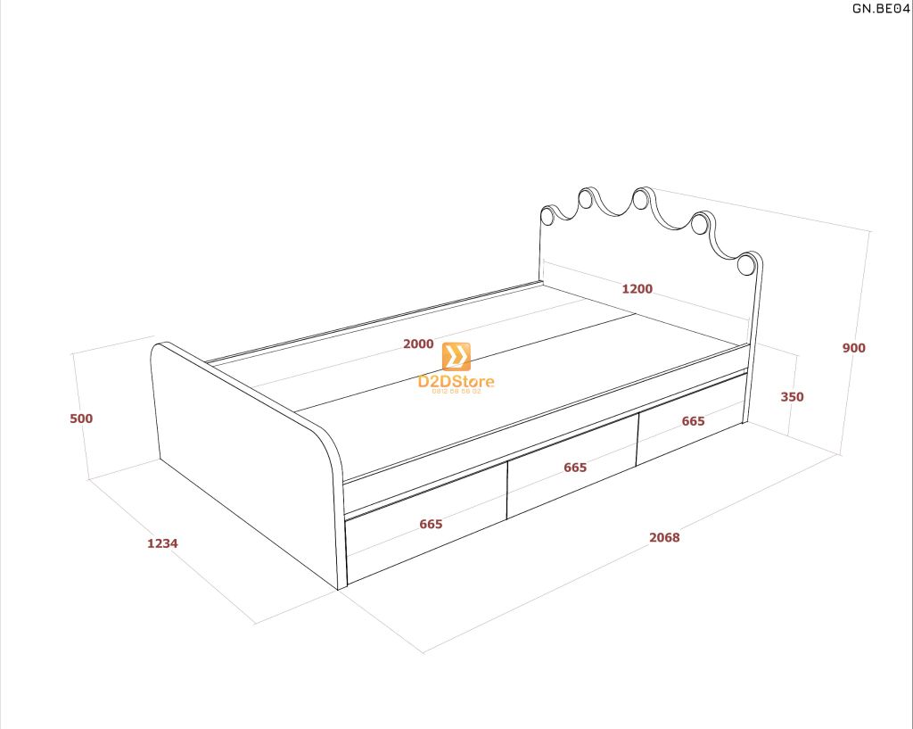 Giường ngủ cho bé GN.BE04