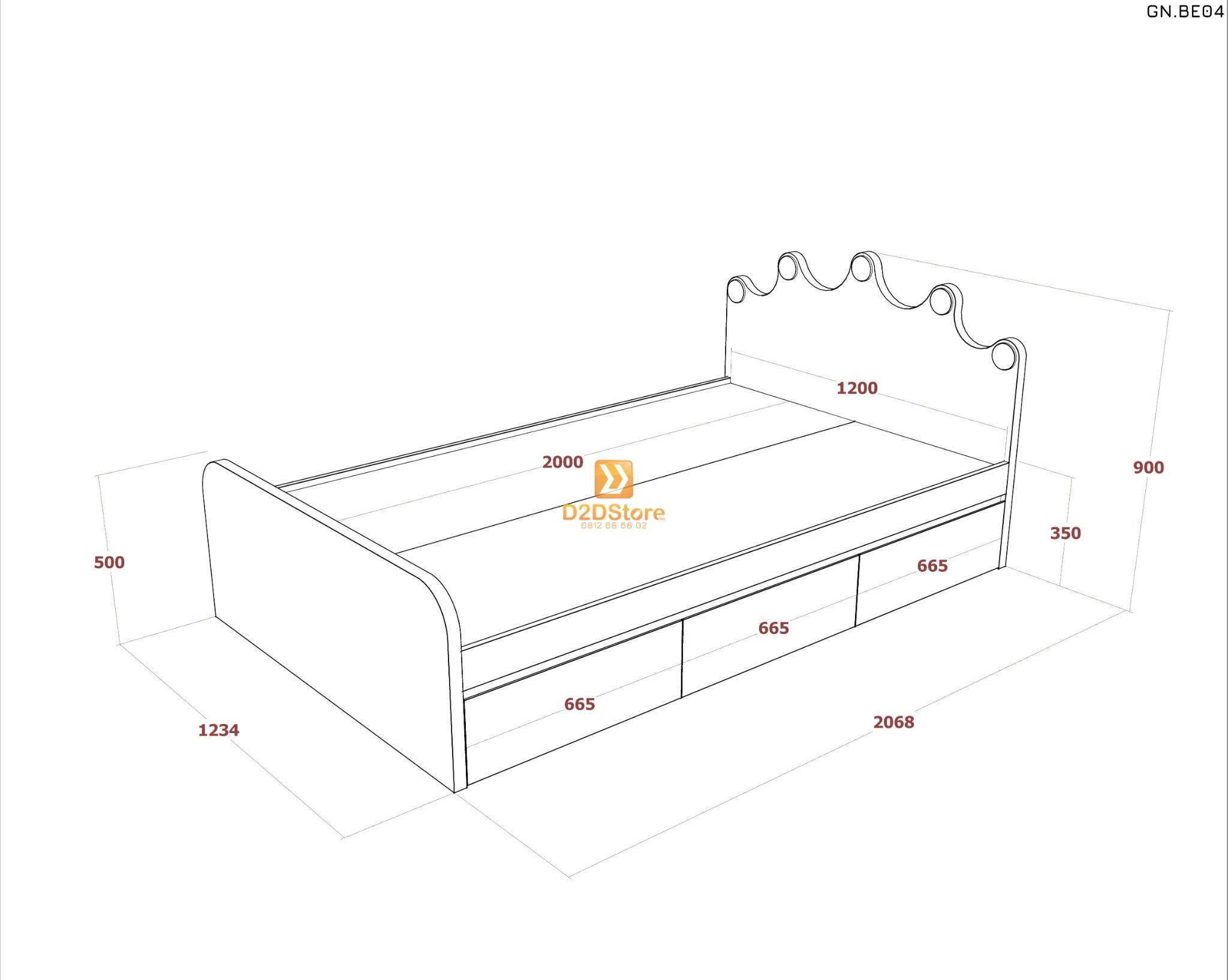 Giường ngủ cho bé GN.BE04 