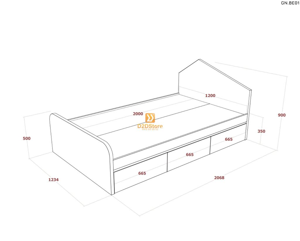 Giường ngủ cho bé GN.BE01
