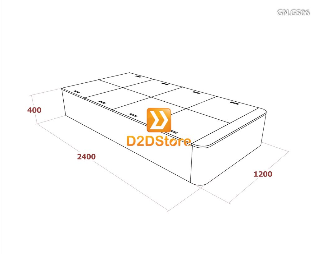 Giường ngủ dạng bục đa năng GN.GS06