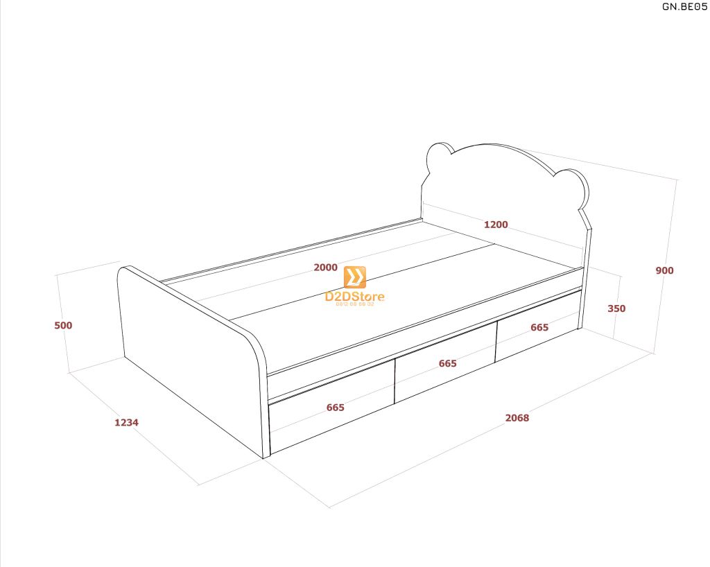 Giường ngủ cho bé GN.BE05